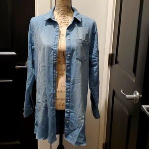 Aerie Long Jean Shirt Size M